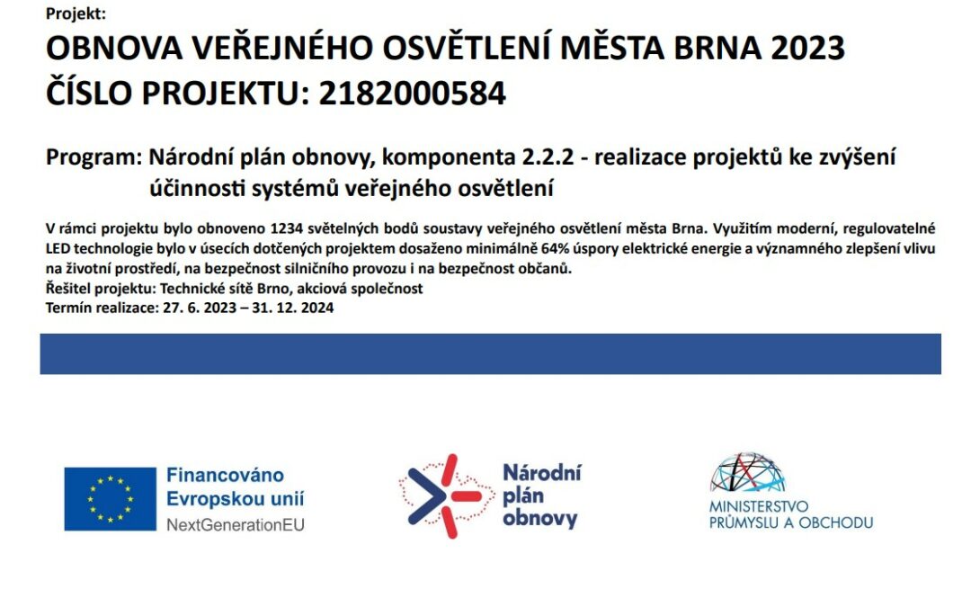 Obnova VO města Brna 2023